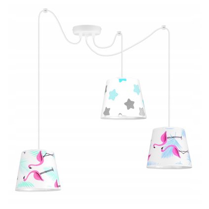 nowoczesna lampa dziecieca motyw flamingi