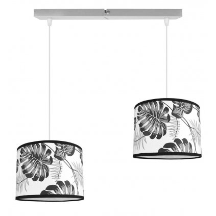 nowoczesna lampa wiszaca z abazurami w liscie regulowana