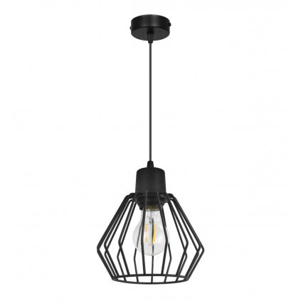 lampa wiszaca z kloszem metalowym druciank industrialny nuvola led e27