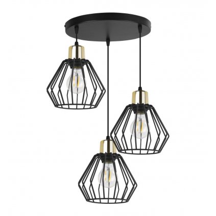 lampa sufitowa na podsufitce druciane klosze loft nuvola