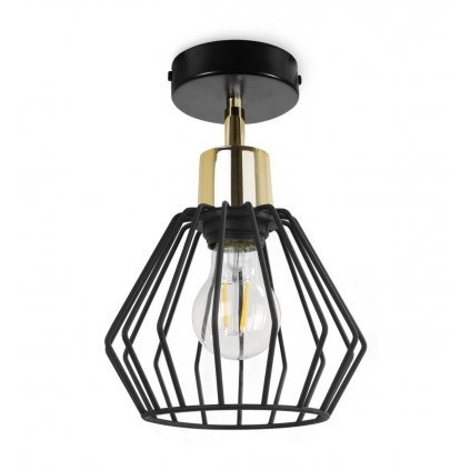 lampa sufitowa reflektor metalowy druciany klosz nuvola e27
