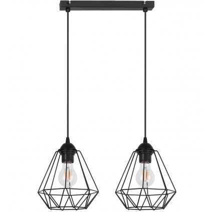 industrialna lampa wiszaca sufitowa diament loft