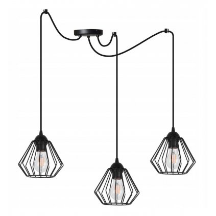 stylowa lampa wiszaca w ksztalcie diamentu