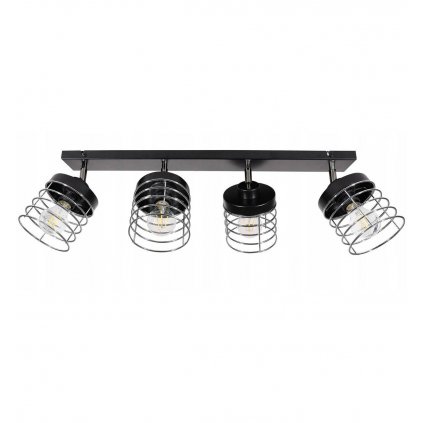 nowoczesna lampa sufitowa z chromowanymi kloszami w typie koszykowym