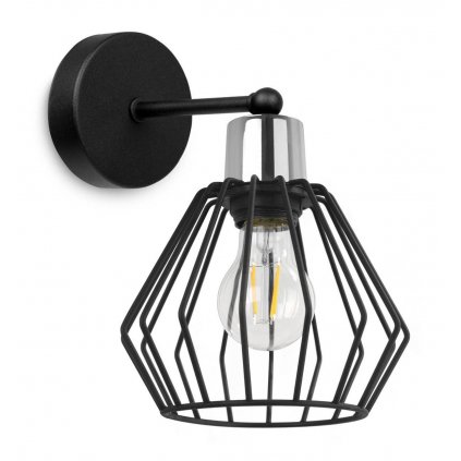 kinkiet scienny druciank klosz metalowy industrialny nuvola e27