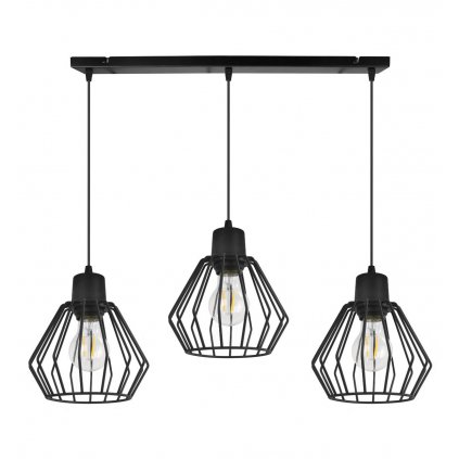 lampa wiszaca industrialna na listwie druciane klosze nuvola led e27