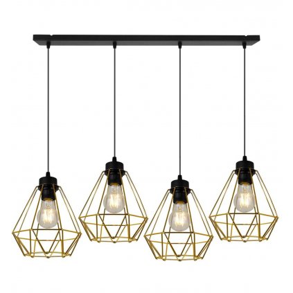 lampa wiszaca nowoczesna nuvola gold elegancki zloty druciany klosz