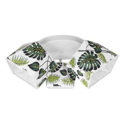 lampa sufitowa z abazurami liscie regulowana