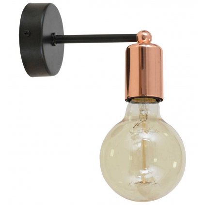 nowoczesna lampa kinkiet loft miedz chrom