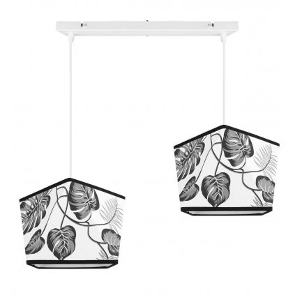 modna lampa wiszaca z abazurami w liscie regulacja