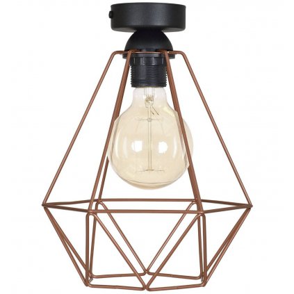 lampa sufitowa plafon miedziany loft