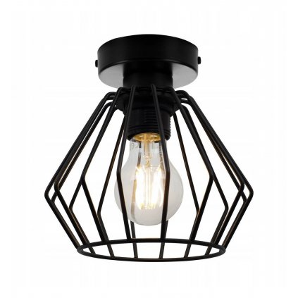 kompaktowy reflektor w stylu loft czarny