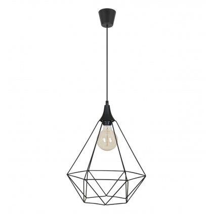 designerska lampa wiszaca loft metalowa czarna