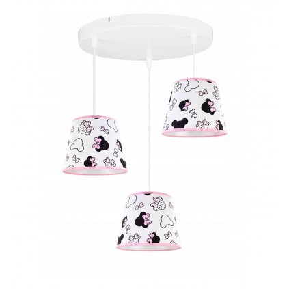 wiszaca lampa dziecieca w myszki na okraglej podsufitce