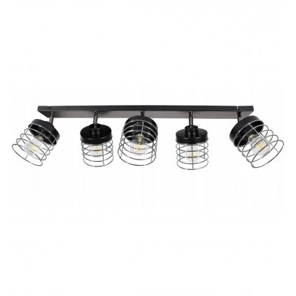 loftowa lampa sufitowa z metalowymi kloszami