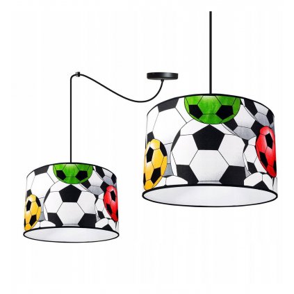 lampa dziecieca wiszaca z abazurem motyw pilek