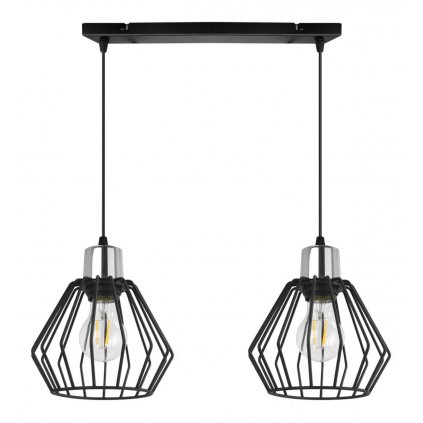 lampa sufitowa na listwie druciane klosze w stylu loft nuvola