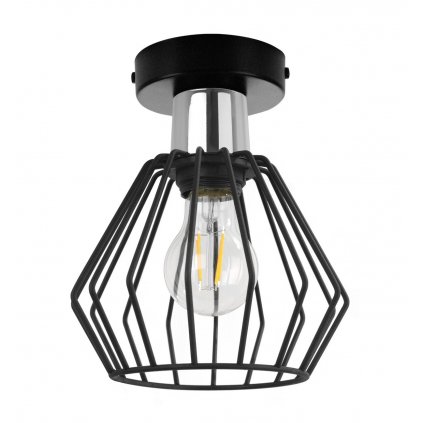 lampa sufitowa spot metalowy druciany klosz nuvola e27