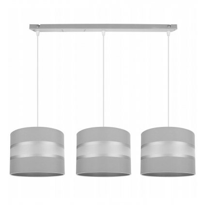 nowoczesna lampa wiszaca z abazurami na listwie led