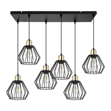 lampa wiszaca zyrandol druciane klosze na listwie nuvola