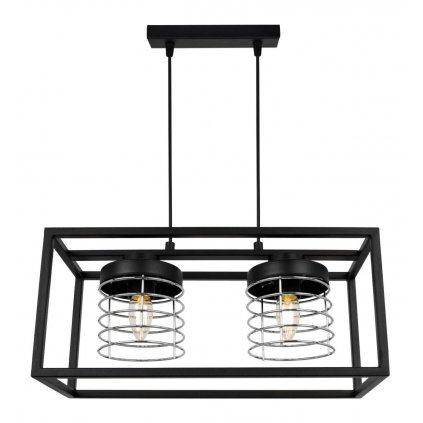 nowoczesna lampa wiszaca rasti cage z metalowymi kloszami typu koszyk