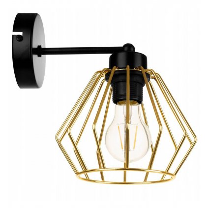 nowoczesny kinkiet w loftowym stylu typu druciak