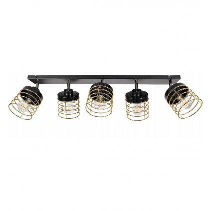 nowoczesna lampa sufitowa loft ze zlotymi kloszami z metalu