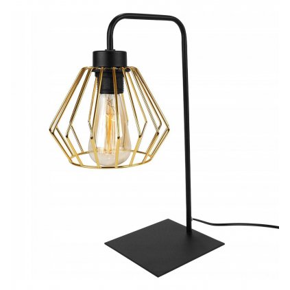 lampa stolowa nowoczesna z drucianym kloszem