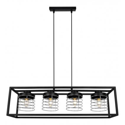 industrialna lampa rasti cage z chromowanymi drucianymi kloszami