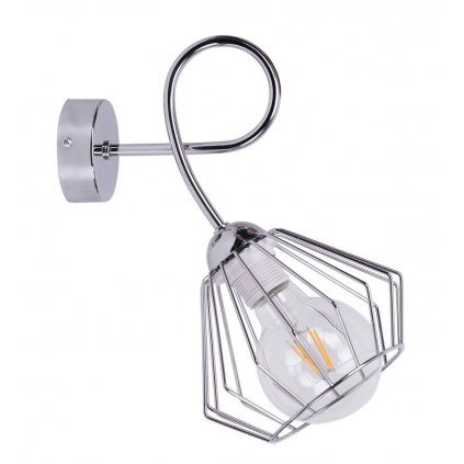 kinkiet chrom drut nowoczesny lampa