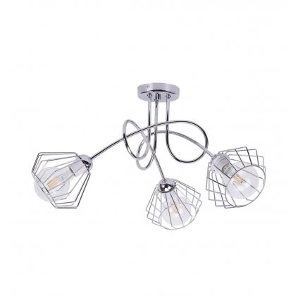 lampa wiszaca chromowana druciane klosze