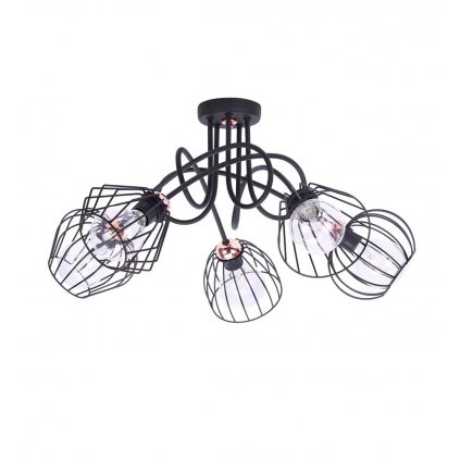 stylowa lampa sufitowa loft miedz