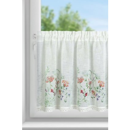 KRÁTKÁ ZÁCLONA NA PÁSCE SYLVIA 60X150 CM VÍCEBAREVNÁ