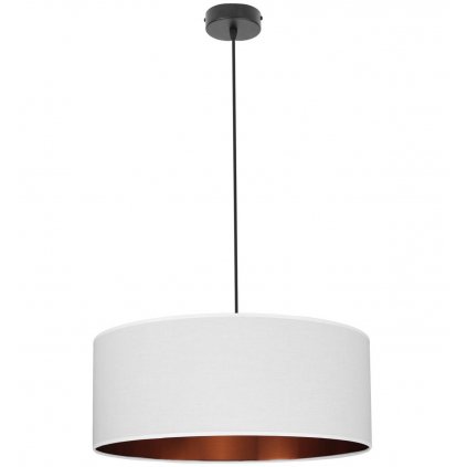 nowoczesna lampa wiszaca abazur miedziany srodek