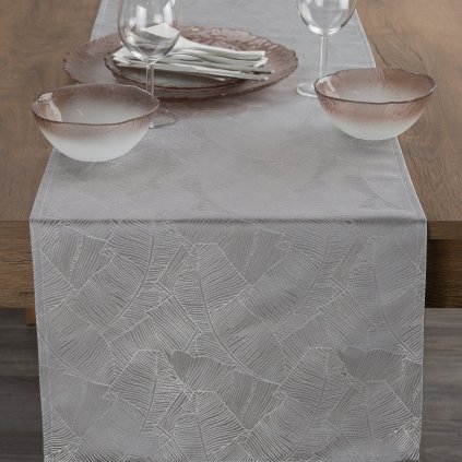 UBRUS ISLA 40X140 CM STŘÍBRNÝ