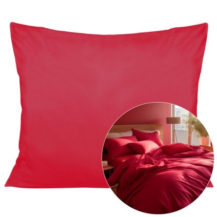 poszewka satyna bawelna koral 039 70x80
