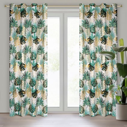 ZÁVĚS NA KROUŽCÍCH MALTA 140X250 CM VZOROVANÁ