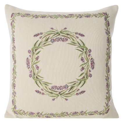 DEKORAČNÍ POVLAK NA POLŠTÁŘ NAT 45X45 CM VZOROVANÁ