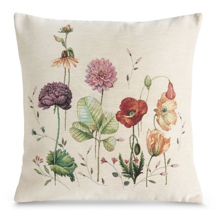 DEKORAČNÍ POVLAK NA POLŠTÁŘ NAT 45X45 CM VZOROVANÁ