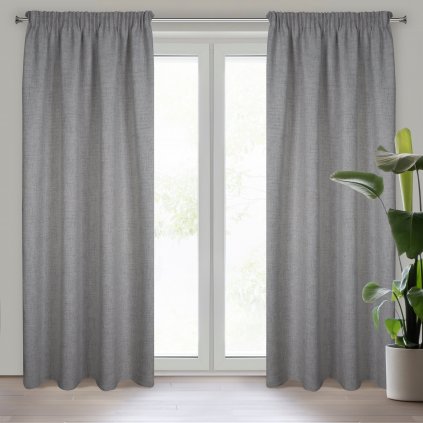 ZÁVĚS NA PÁSCE JULA 140X270 CM STŘÍBRNÁ