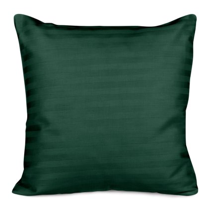poszewka satyna bawelna cizgili dark green 40x40