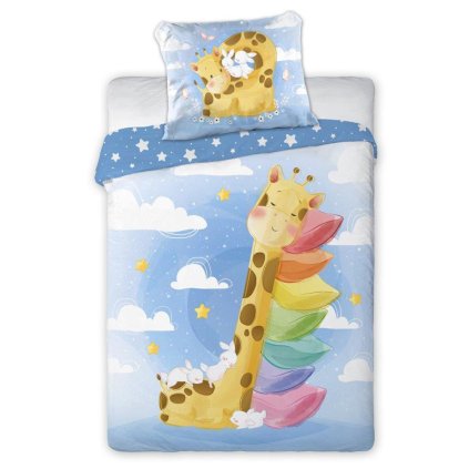 posciel bawelna 100x135 40x60 zyrafa