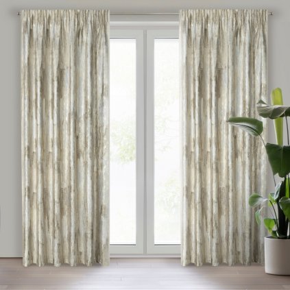 ZATEMŇOVACÍ ZÁVĚS NA PÁSCE ELLA 140X270 CM VZOROVANÁ