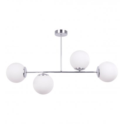 elagancka lampa sufitowa zyrandol chrom nad stol siena e14