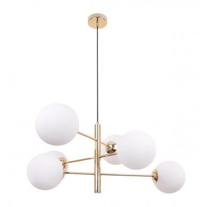 nowoczesna lampa sufitowa zlota zyrandol do salonu gold vicenza e14