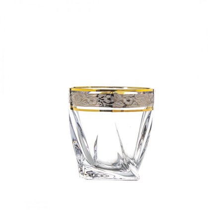 bohemia quadro zloto platyna szklanka whisky 6 szt