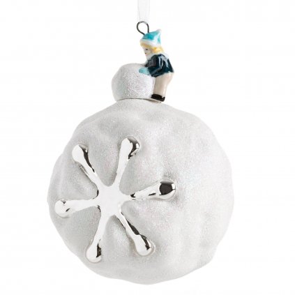 VÁNOČNÍ OZDOBA SKLENĚNÁ (FI) 8 CM VZOROVANÁ