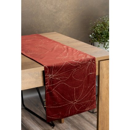 UBRUS BLINK 18 35X180 CM CIHLOVÝ