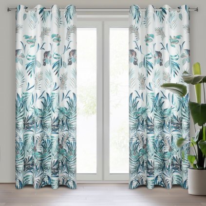 ZÁVĚS NA KROUŽCÍCH PILAR 140X250 CM LISTY