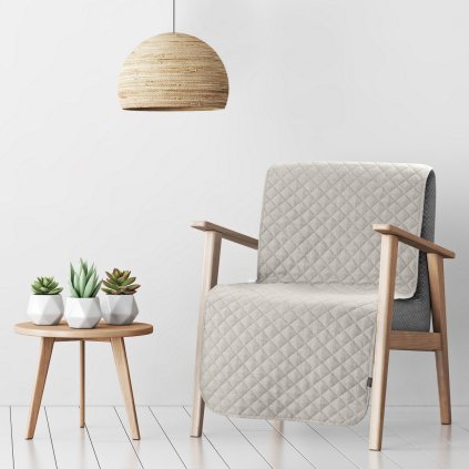 PŘEHOZ NA KŘESLO LEN 1 70X160 CM BÉŽOVÁ